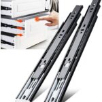 1 Pair Push to Open Full Extension Drawer Slides 12,14,16,18 inch