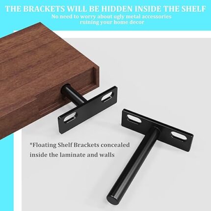 5 inch Floating Shelf Bracket, Hidden Brackets for Wood Shelf