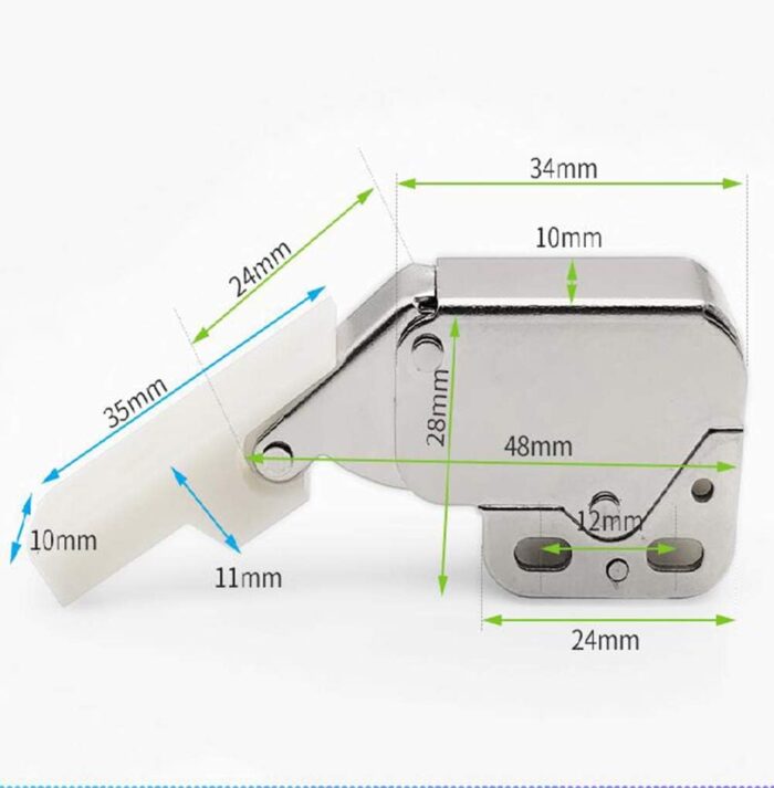 Automatic Spring Snap Latch for Cabinet Door Furniture Safety Lock