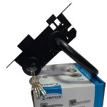 BLACK EUROPEAN MORTISE COMPLETE DOOR LOCK-ROSE HANDLE