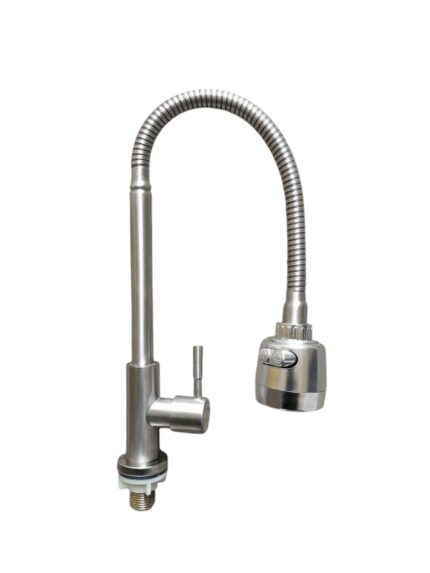 FLEXIBLE LIRLEE LONG NECK KITCHEN PILLAR TAP