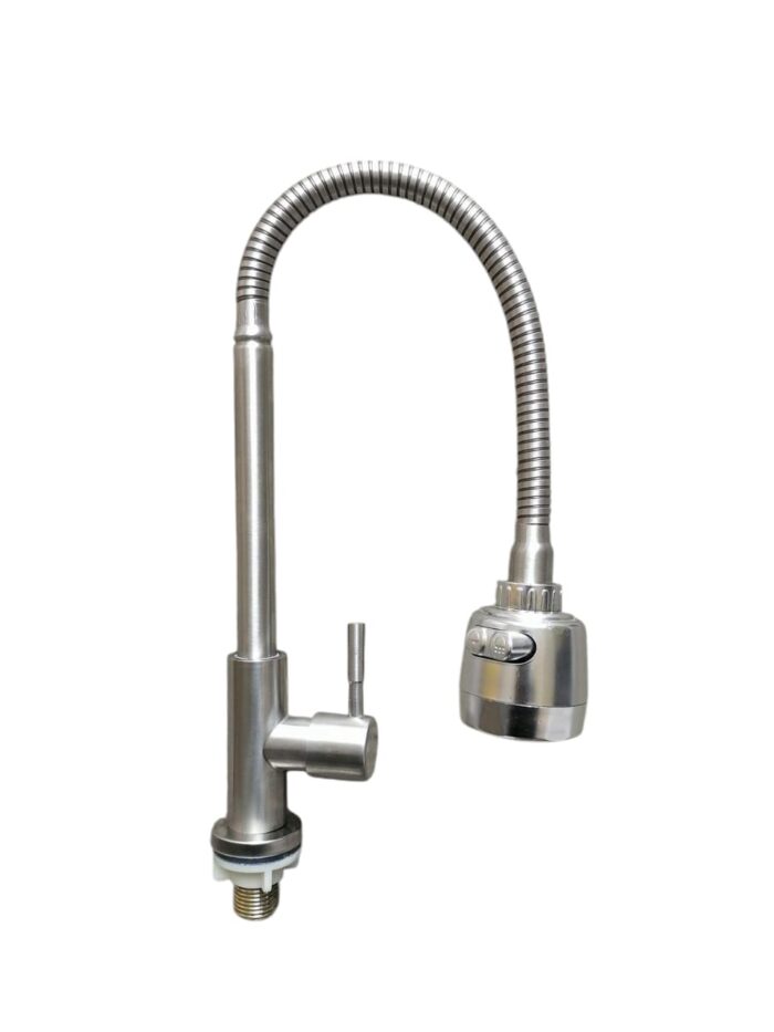 FLEXIBLE LIRLEE LONG NECK KITCHEN PILLAR TAP