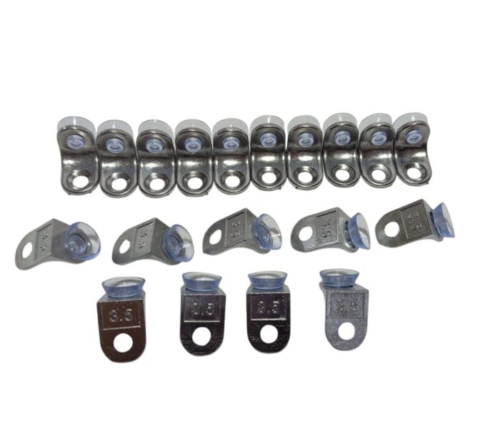 RUBBER SUCTION METALLIC GLASS SUPPORT BRACKET