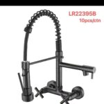 WALL MOUNT DUAL HANDLE SPRING KITCHEN FAUCET
