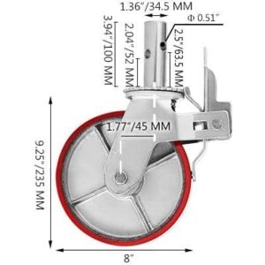 6 Inch scaffolding caster wheel