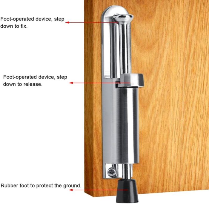 Step-On Door Stopper - Hands-Free