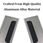 80mm x 160mm Rectangle Desk Grommet - Silver