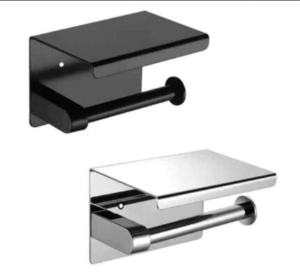 Tissue Roll Holder with Phone Shelf