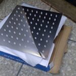 lirlee square metallic shower head