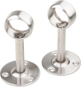 1 inch open chrome bar holder (pair)