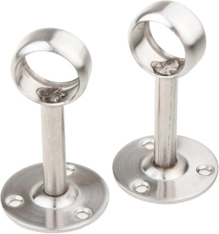 1 inch open chrome bar holder (pair)