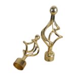 Decorative golden curtain flowers end