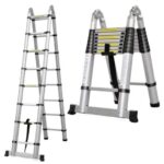 Double sided telescopic ladders 2.8M+2.8M