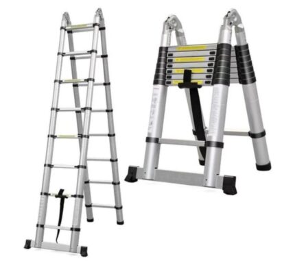 Double sided telescopic ladders 2.8M+2.8M