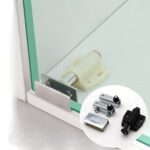 Single magnetic glass latch