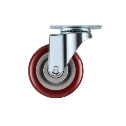 Swivel maroon castor without brakes