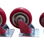 5 inch Maroon castor without brakes
