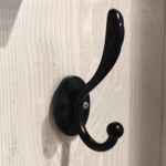Double Hat wall Coat Hook -- Black