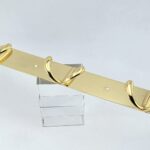 3 hook Double Gold coat hook