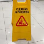 cleaning in progress signage