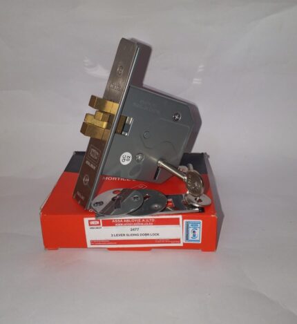 union 3 lever heavy duty sliding door lock