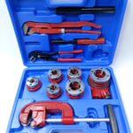 Die Stock Ratchet set of ¼½⅜¾ 11¼ S-Jaw pipe wrench Pliers adjustable Pipe cutter 50mm