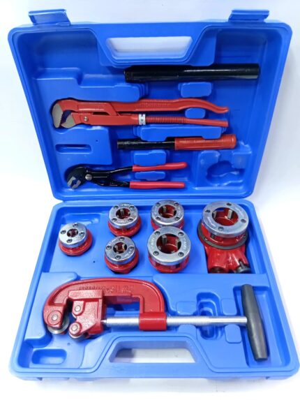 Die Stock Ratchet set of ¼½⅜¾ 11¼ S-Jaw pipe wrench Pliers adjustable Pipe cutter 50mm