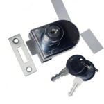 single heavy glass door lock