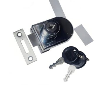 single heavy glass door lock