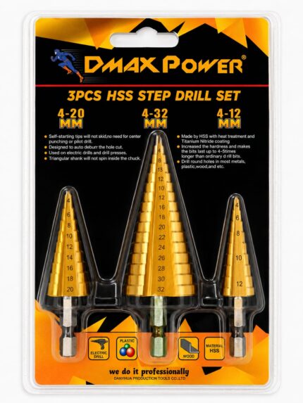 Premium 3 pc Hss drill set