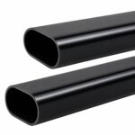 Oval chrome pipe black 3metres