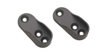 Black Oval chrome brackets pair