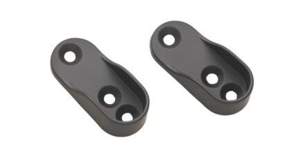 Black Oval chrome brackets pair