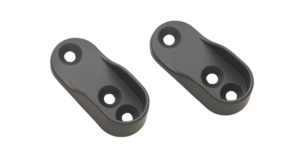Black Oval chrome brackets pair Black Oval chrome brackets pair