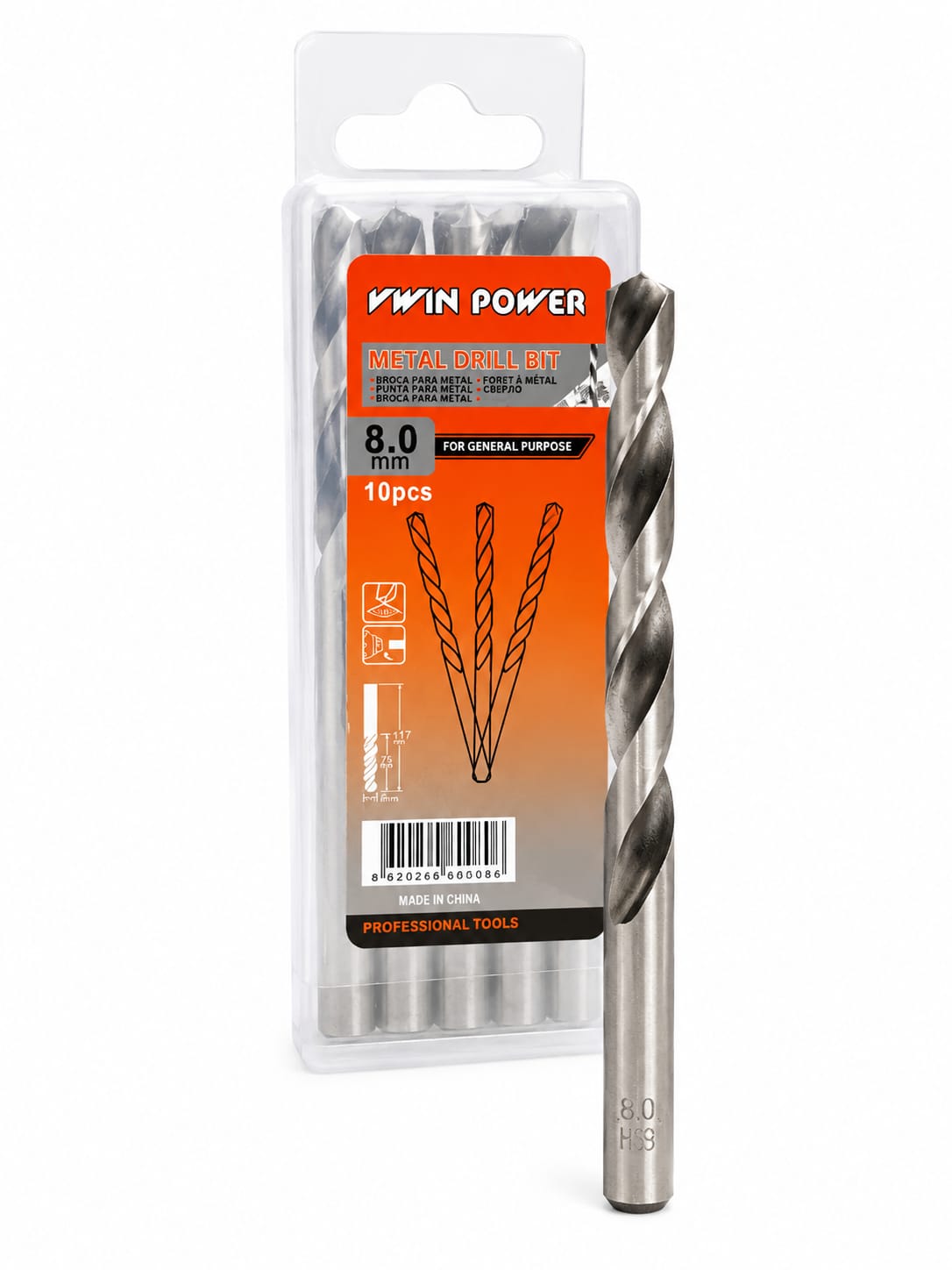 8mm Hss metal drill bit 8mm Hss metal drill bit