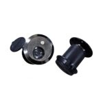 Door viewer with bell