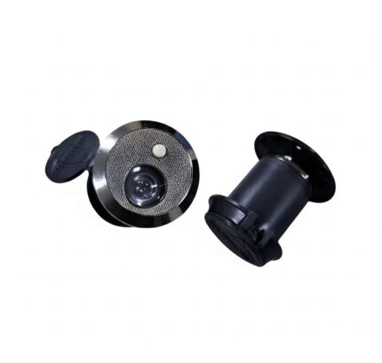 Door viewer with bell