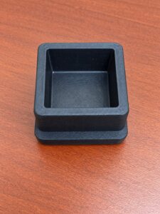 square rubber cap end cup - 25mm