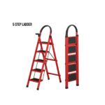 5 step steel folding ladder