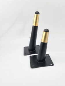 Slanted black on Gold carrot furniture legs